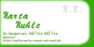 marta muhle business card